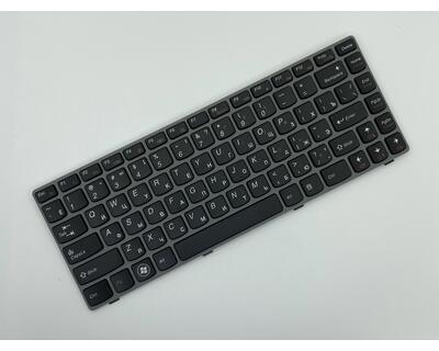 Клавіатура для ноутбука Lenovo IdeaPad (Z450, Z460, Z460A, Z460G) Black, (Gray Frame), RU - фото 2