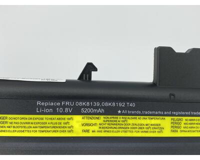 Аккумуляторная батарея для ноутбука Lenovo-IBM 08K8194 ThinkPad T42 10.8V Black 5200mAh OEM - фото 3
