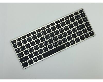 Клавіатура для ноутбука Lenovo IdeaPad (U460) Black, (Silver Frame), RU - фото 2