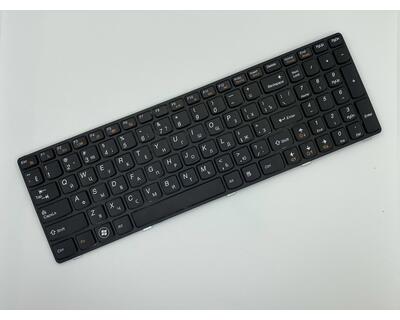 Клавиатура для ноутбука Lenovo IdeaPad (B570, V570, Z570, Z575) Black, (Black Frame), RU - фото 2