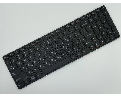 Клавіатура для ноутбука Lenovo IdeaPad (Z560, Z565, G570, G770) Black, (Black Frame), RU - фото 2