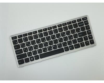 Клавіатура для ноутбука Lenovo IdeaPad (U410) Black, (Silver Frame), RU - фото 2
