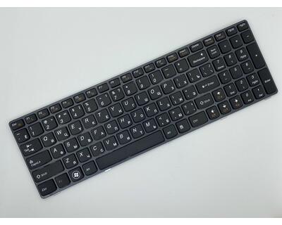 Клавиатура для ноутбука Lenovo IdeaPad G580, G585, Z580, Z585, Z780 Black, (Gray Frame), RU - фото 2