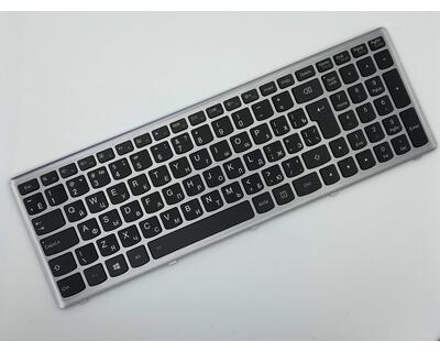 Клавиатура для ноутбука Lenovo IdeaPad U510, Z710 Black, (Silver Frame), RU - фото 2