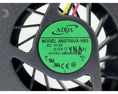 Вентилятор для ноутбука Lenovo 3000 125, 3000 C200, 3000 Y400, 5V 0.37A 3-pin ADDA - фото 3