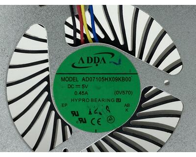 Вентилятор для ноутбука Lenovo IdeaPad B570, B575, V570, Z570, 5V 0.45A 4-pin Brushless - фото 3