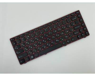 Клавиатура для ноутбука Lenovo IdeaPad (V380) Black, (Red Frame), RU - фото 2