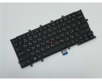 Клавіатура для ноутбука Lenovo ThinkPad (X240, X240S, X240I) з підсвіткою (Light), з вказівником (Point Stick) Black, Black Frame, RU - фото 2