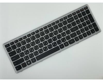 Клавиатурадля ноутбука Lenovo IdeaPad (G505S, Z510) с подсветкой (Light), Black, (Silver Frame), RU - фото 2