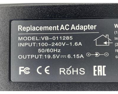 Блок питания для ноутбука Lenovo 120W 19.5V 6.15A 6.3x3.0mm ADP-120LHB Orig - фото 3