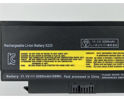 Акумуляторна батарея для ноутбука Lenovo-IBM 42T4940 ThinkPad X220 11.1V Black 5200mAh OEM - фото 3