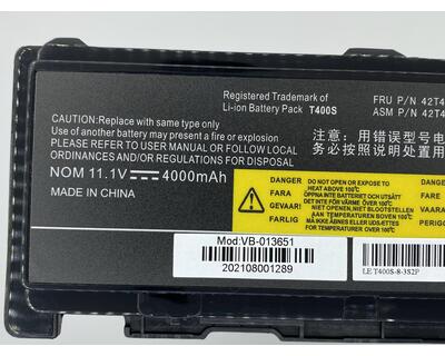 Акумуляторна батарея для ноутбука Lenovo-IBM 42T4833 ThinkPad T410s 11.1V Black 4000mAh OEM - фото 3