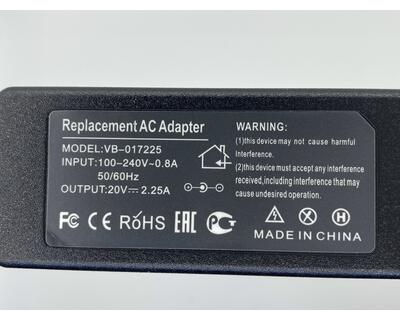 Блок питания для ноутбука Lenovo 45W 20V 2.25A 4.0x1.7mm PA-1450-55LL REPLACEMENT - фото 3