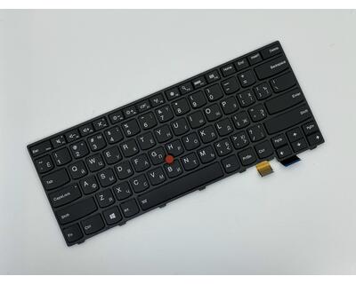 Клавиатура для ноутбука Lenovo Thinkpad T460S с подсветкой (Light), с указателем (Point Stick), короткий шлейф (Short Trail), Black, (No Frame), RU - фото 2