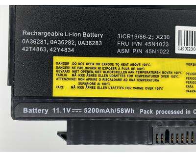 Аккумуляторная батарея для ноутбука Lenovo 42T4879 ThinkPad X220 Tablet 11.1V Black 5200mAh OEM - фото 3