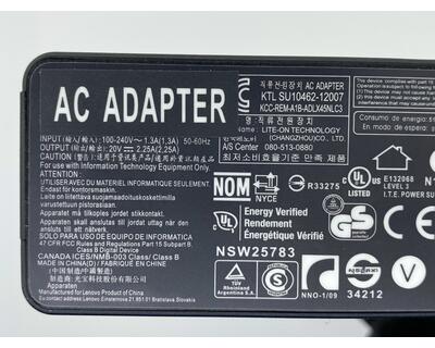 Блок питания для ноутбука Lenovo 45W 20V 2.25A Yoga ADLX45NLC3A Orig - фото 3