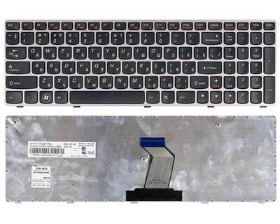 Клавиатура для ноутбука Lenovo IdeaPad (Z560, Z565, G570, G770) Black, (Bronze Frame), RU
