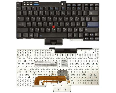 Клавіатура для ноутбука Lenovo ThinkPad (T60, T61, R60, R61, Z60T, Z61T, Z60M, Z61M, R400, R500, T500, W500, W700, W700ds) з вказівником (Point Stick) Black RU