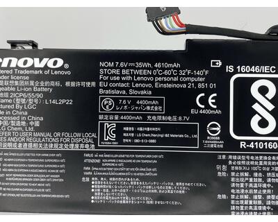 Аккумуляторная батарея для ноутбука Lenovo L14M2P23 Ideapad 100-14IBY 7.4V Black 4050mAh Orig - фото 3