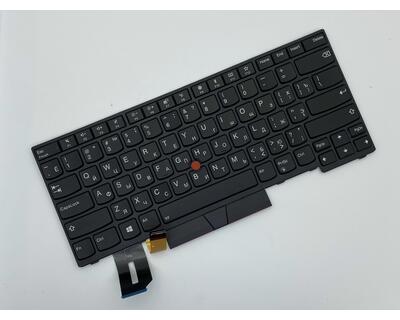 Клавіатура для ноутбука Lenovo ThinkPad E480 з підсвіткою (Light), з вказівником (Point Stick), Black, (Black Frame), RU - фото 2