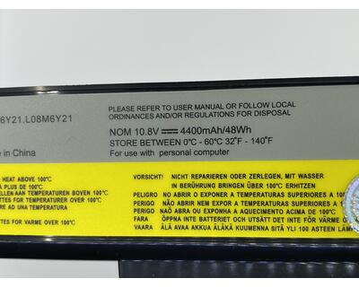 Аккумуляторная батарея для ноутбука Lenovo L10P6Y21 E46 10.8V Black 4400mAh OEM - фото 3
