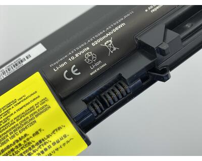 Аккумуляторная батарея для ноутбука Lenovo 42T5262 ThinkPad R61 10.8V Black 5200mAh OEM - фото 4