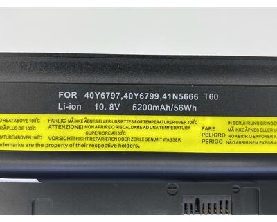 Акумуляторна батарея для ноутбука Lenovo 92P1104 ThinkPad T60 10.8V Black 5200mAh OEM - фото 3