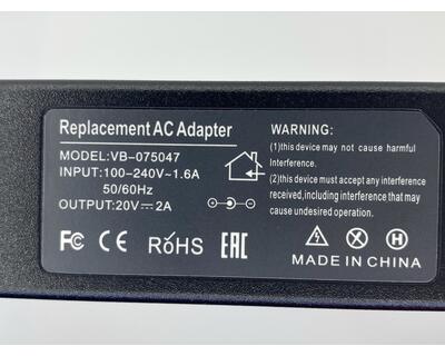 Блок живлення для ноутбука Asus 40W 20V 2A 5.5x2.5mm VB-075047 OEM - фото 3