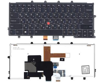 Клавіатура для ноутбука Lenovo ThinkPad (X240, X240S, X240I) з підсвіткою (Light), з вказівником (Point Stick) Black, Black Frame, RU - фото 5