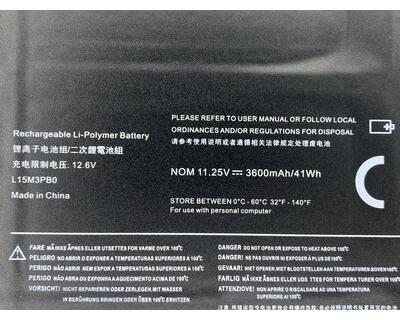 Аккумуляторная батарея для ноутбука Lenovo L15M3PB0 IdeaPad 320S-14IKB 11.25V Black 3600mAh OEM - фото 3