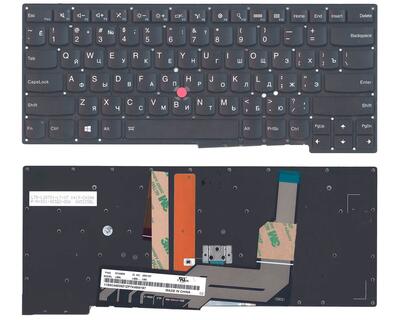 Клавиатура для ноутбука Lenovo ThinkPad (S431) с указателем (Point Stick), с подсветкой (Light), Black, (No Frame), RU