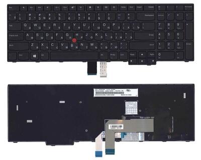 Клавіатура для ноутбука Lenovo Thinkpad (E570, E575) Black, (Black Frame), RU - фото 5