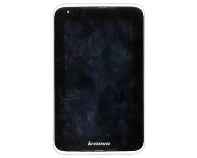 Матрица с тачскрином (модуль) для Lenovo IdeaTab A1000 белый с рамкой