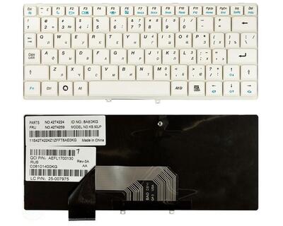 Клавіатура для ноутбука Lenovo IdeaPad (S9, S10) White, RU - фото 5