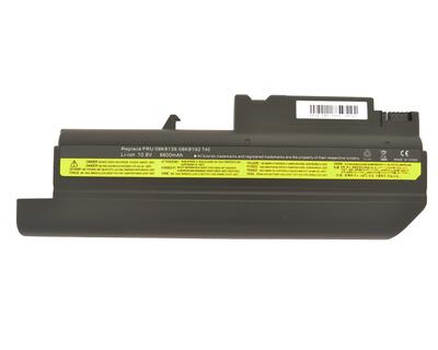 Усиленная аккумуляторная батарея для ноутбука Lenovo-IBM 08K8194 ThinkPad T42 10.8V Black 6600mAh OEM