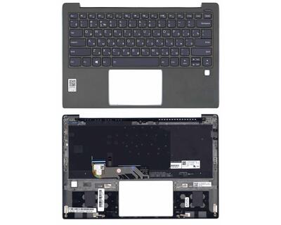 Клавиатура для ноутбука Lenovo Yoga (730-13IKB) Black с подсветкой (Light) (Gray Frame) RU Топ панель