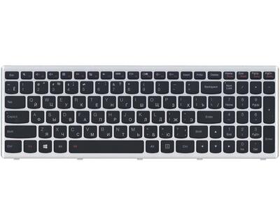 Клавіатура для ноутбука Lenovo IdeaPad U510, Z710 з підсвіткою (Light), Black, (Silver Frame), RU - фото 2
