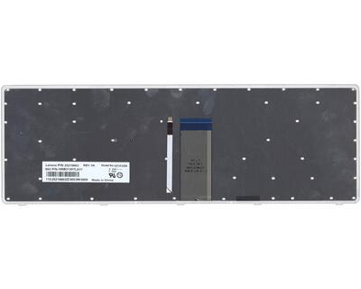 Клавіатура для ноутбука Lenovo IdeaPad U510, Z710 з підсвіткою (Light), Black, (Silver Frame), RU - фото 3