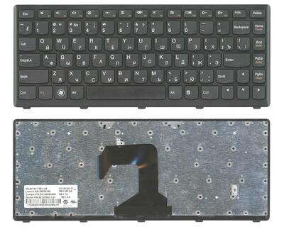 Клавіатура для ноутбука Lenovo IdeaPad (S300, S400, S405) Black, (Black Frame), RU