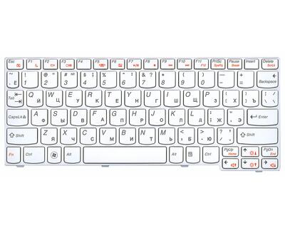 Клавіатура для ноутбука Lenovo IdeaPad (U160) White, (White Frame), RU - фото 2