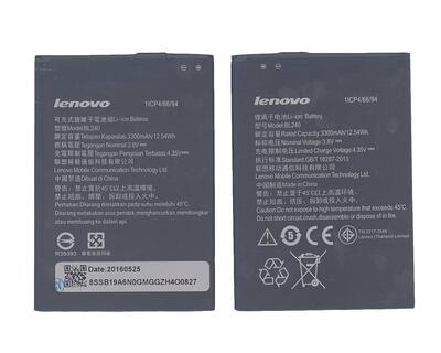 Аккумуляторная батарея для смартфона Lenovo BL240 A936 3.8V Black 3300mAh 12.54Wh