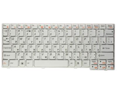 Клавиатура для ноутбука Lenovo IdeaPad (S10-3, S10-3S) White, RU Шлейф вертикальный - фото 3
