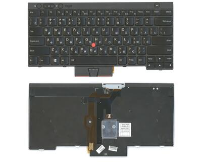 Клавіатура для ноутбука Lenovo ThinkPad (T430, T430I, X230, T530, L430, L530) з вказівником (Point Stick) Black, Black Frame, RU