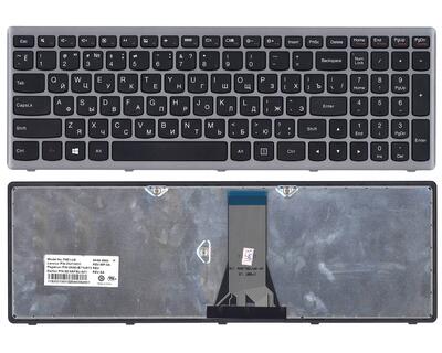 Клавіатура для ноутбука Lenovo IdeaPad (FLex 15) Black, (Gray Frame), RU - фото 5
