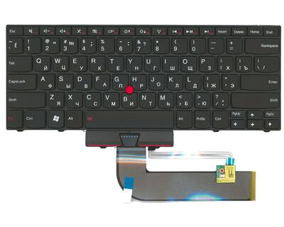 Клавиатура для ноутбука Lenovo ThinkPad (E40, E50, Edge14, Edge15) с указателем (Point Stick), с подсветкой (Light) Black, RU