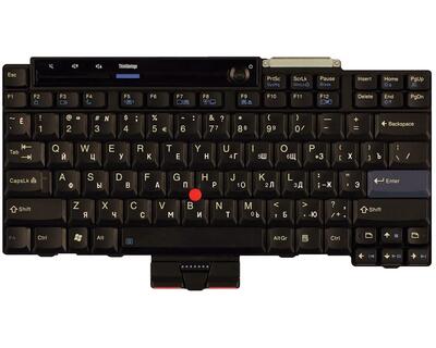 Клавиатура для ноутбука Lenovo ThinkPad (X300, X301) с указателем (Point Stick) Black, RU - фото 2