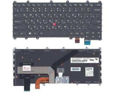Клавіатура для ноутбука Lenovo ThinkPad (Yoga 260, 460) з вказівником (Point Stick), з підсвіткою (Light) Black RU