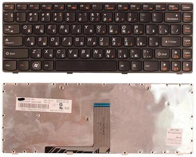 Клавиатура для ноутбука Lenovo IdeaPad (B470, V470) Black, (Black Frame), RU - фото 5