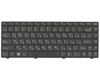 Клавиатура для ноутбука Lenovo IdeaPad (B470, G470, G470AH, G470GH, G475, V470, V470c, Z470, Z475), Black, (Black Frame), RU - фото 6