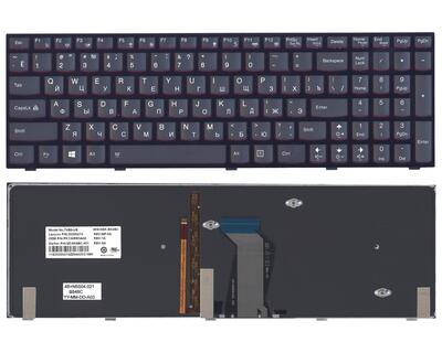Клавіатура для ноутбука Lenovo IdeaPad (Y500) з підсвіткою (Light), Black, (Black Frame) RU